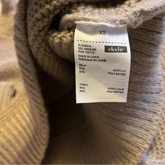 Elodie  Cropped Knit Sweater in grey - Picture 7 of 7